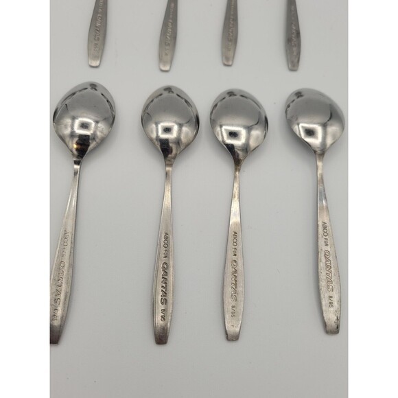 Vintage Qantas Airlines Mini Teaspoons ABCO 8/95  Set of 12